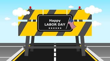 glad labor day abstrakt bakgrund med viftande 3d-effekt av USAs flagga. du kan använda den här tillgången för bakgrund, flygblad, korthälsning, affisch, banner, utbildning, illustration, presentation, mall etc. vektor