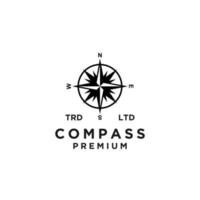Premium Kompass Vektor schwarzes Logo Icon Design