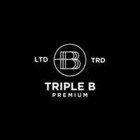 trippel b bbb brev logotyp ikon design vektor