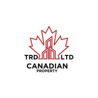 Premium-Logo-Design für kanadische Immobilien vektor