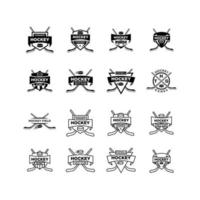 set samling hockey islag logotyp ikon design vektor