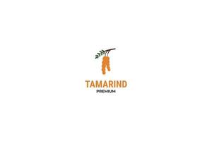 platt illustration tamarind logotyp vektor designidé