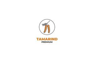 Flache Illustration Tamarinden-Logo-Vektor-Design-Idee vektor