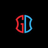 gd letter logo kreatives design mit vektorgrafik, abc einfachem und modernem logo-design. vektor
