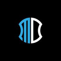 MD-Brief-Logo kreatives Design mit Vektorgrafik, abc einfaches und modernes Logo-Design. vektor