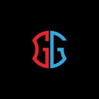 gg buchstabe logo kreatives design mit vektorgrafik, abc einfaches und modernes logo design. vektor