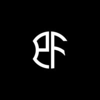 pf letter logotyp kreativ design med vektorgrafik, abc enkel och modern logotypdesign. vektor