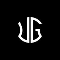ug-Buchstaben-Logo kreatives Design mit Vektorgrafik, abc einfaches und modernes Logo-Design. vektor