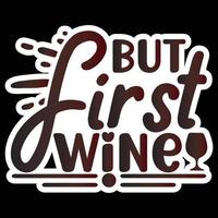 Best-of-Wine-Sticker-Design und Download-Vektordatei. vektor