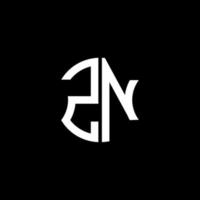 zn letter logotyp kreativ design med vektorgrafik, abc enkel och modern logotypdesign. vektor