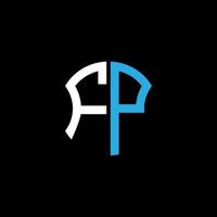 FP-Brief-Logo kreatives Design mit Vektorgrafik, abc einfaches und modernes Logo-Design. vektor