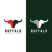 bison bull buffalo logotyp vektor ikon, gårdsdjur vintage retro logotypdesign
