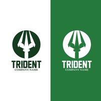 Trident logotyp mall vektor ikon design, gud krigsvapen, spjut kraften i havet