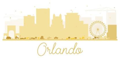 goldene silhouette der skyline der orlando-stadt. vektor