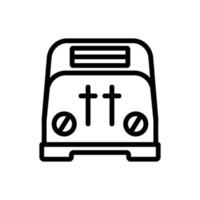 Halbautomatische Toaster-Symbol-Vektor-Umriss-Illustration vektor