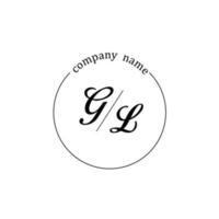 anfänglicher gl-logo-monogrammbuchstabe minimalistisch vektor