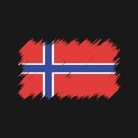 norges flagga borste. National flagga vektor