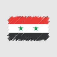 Pinselstriche der syrischen Flagge. Nationalflagge vektor