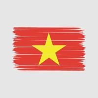 Pinselstriche der Vietnam-Flagge. Nationalflagge vektor