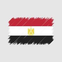 Egyptens flagga penseldrag. National flagga vektor