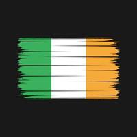 Pinselstriche der irischen Flagge. Nationalflagge vektor