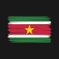 surinam flagga penseldrag. National flagga vektor