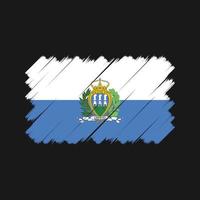 san marino flagga borste. National flagga vektor