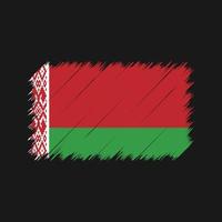weißrussische flagge pinselstriche. Nationalflagge vektor