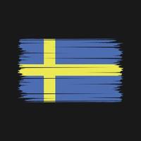 Pinselstriche der schwedischen Flagge. Nationalflagge vektor