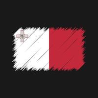 malta flagga penseldrag. National flagga vektor