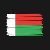 Pinselstriche der Madagaskar-Flagge. Nationalflagge vektor