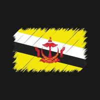 brunei flag pinselstriche. Nationalflagge vektor