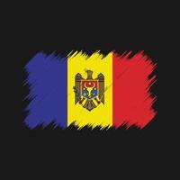 moldaviens flagga borste. National flagga vektor