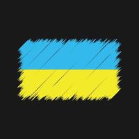 Pinselstriche der ukrainischen Flagge. Nationalflagge vektor