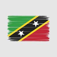 saint kitts och nevis flagga penseldrag. National flagga vektor