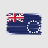 Cook Islands flagga penseldrag. National flagga vektor