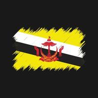 brunei flagga borste. National flagga vektor