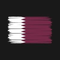 Pinselstriche der Katar-Flagge. Nationalflagge vektor