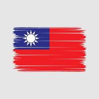 taiwan flag penseldrag. National flagga vektor