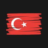 Bürste mit türkischer Flagge. Nationalflagge vektor