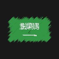 Flaggenpinsel Saudi-Arabiens. Nationalflagge vektor