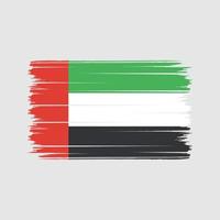 Pinselstriche der Flagge der Vereinigten Arabischen Emirate. Nationalflagge vektor