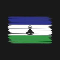 lesotho flagga penseldrag. National flagga vektor