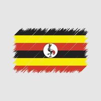 uganda flagga penseldrag. National flagga vektor