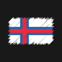 Färöarnas flagga penseldrag. National flagga vektor