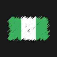 Bürste der Nigeria-Flagge. Nationalflagge vektor