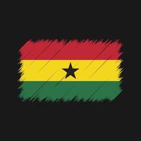 ghana flag pinselstriche. Nationalflagge vektor