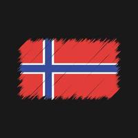Pinselstriche der norwegischen Flagge. Nationalflagge vektor