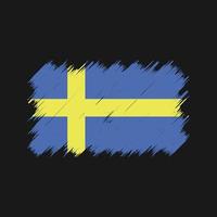 sverigeflaggan borste. National flagga vektor