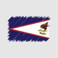 Pinselstriche der amerikanischen Samoa-Flagge. Nationalflagge vektor